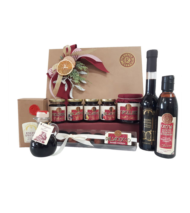 Confezione regalo natalizia prodotti a base di Aceto Balsamico di Modena